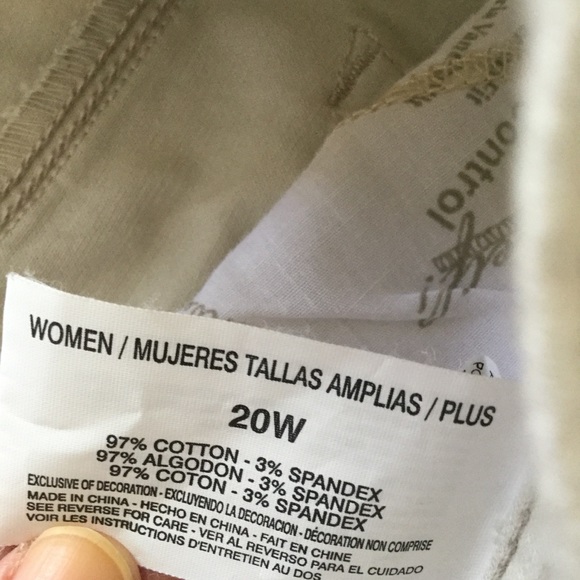 Gloria Vanderbilt Khaki Beige Capris Slimming 20W - Picture 8 of 11